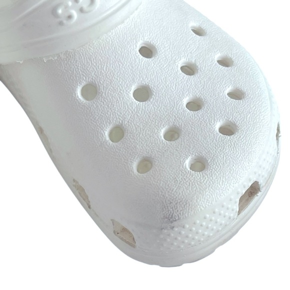 084 CROCS Kids Slip-On Slippers - White - Picture 6 of 9